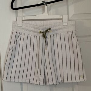 Mondetta White Athletic Shorts with Navy Stripes- Purchased at REI.  Like new